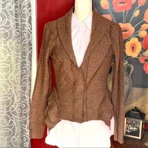 Vivienne Tam viscose/wool blend brown jacket